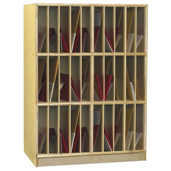 Childcraft Vertical Mailbox Unit, 30 Compartments, 29-1/2 x 14-3/4 x 35-3/4 Inches 1439525